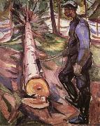 Edvard Munch Timberjack oil painting artist